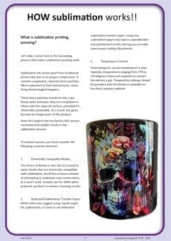 Sublimation Transfer Printing Ready-to-press sublimation transfers Using Epson Ink & Sawgrass paper