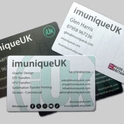 Business Cards Metal 0.45mm thick 86x54mm