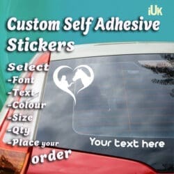 Customer self adhesive stickers