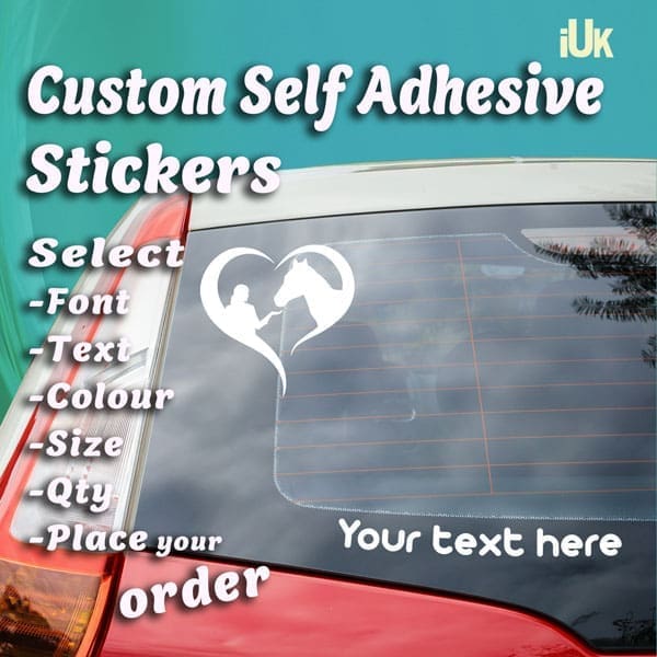 Customer self adhesive stickers